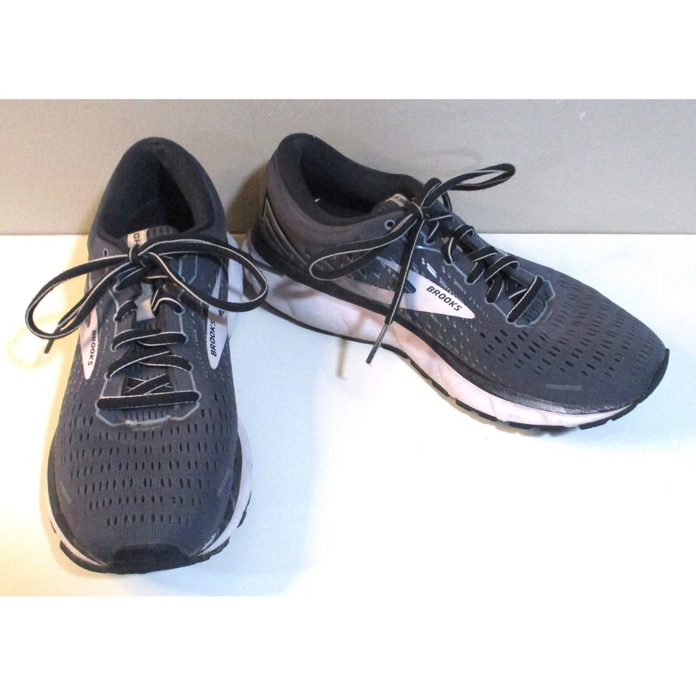 Brooks Ghost 13 Grey Black Neutral Running Shoes 1203381B062 Womens 8.5